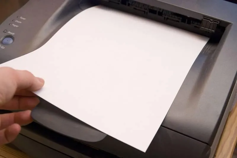 Kartka w drukarce